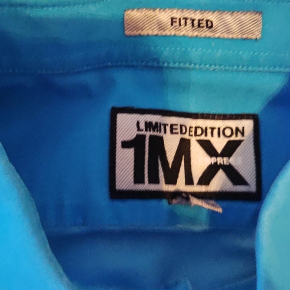 Express limited edition long sleeve button down sz small blue - Picture 5 of 5